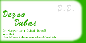 dezso dubai business card